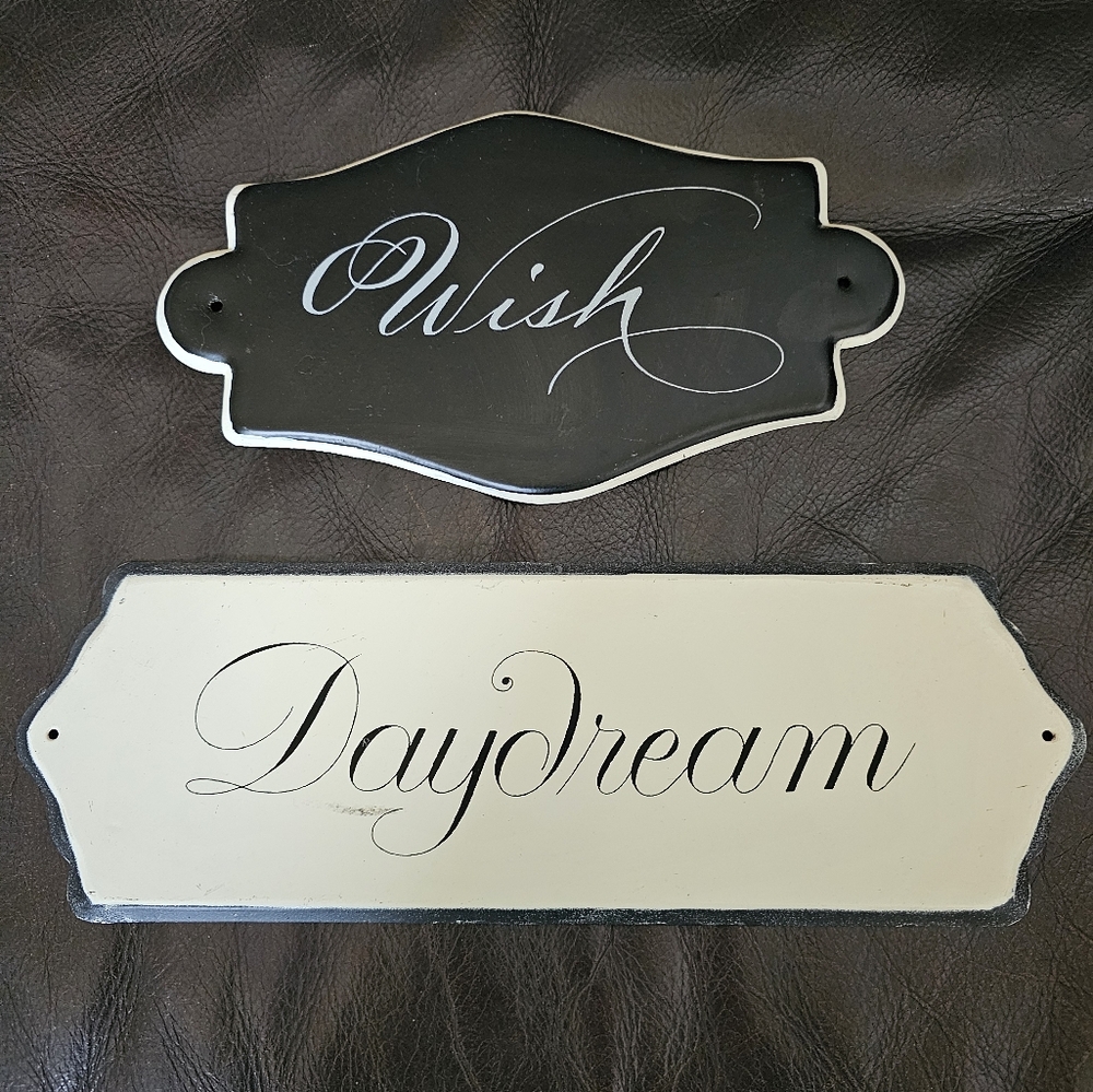 Black and White Decorative Signs
